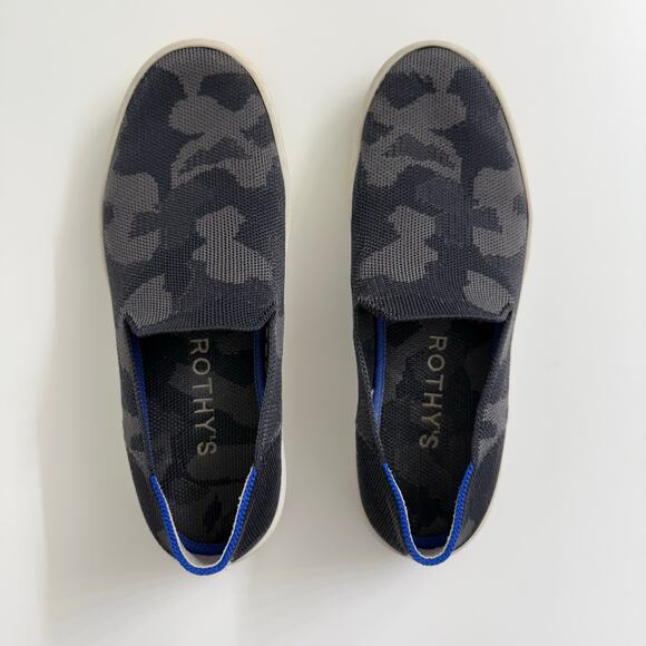 Rothy’s Original Slip On Sneakers Casual Washable Comfort Gray Camo Sz 7.5 - Picture 3 of 8